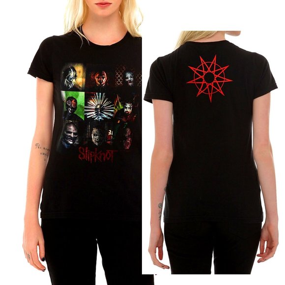 Slipknot Masks Logo hardcore metal rock Official T-Shirt 2X NWT - Picture 1 of 5